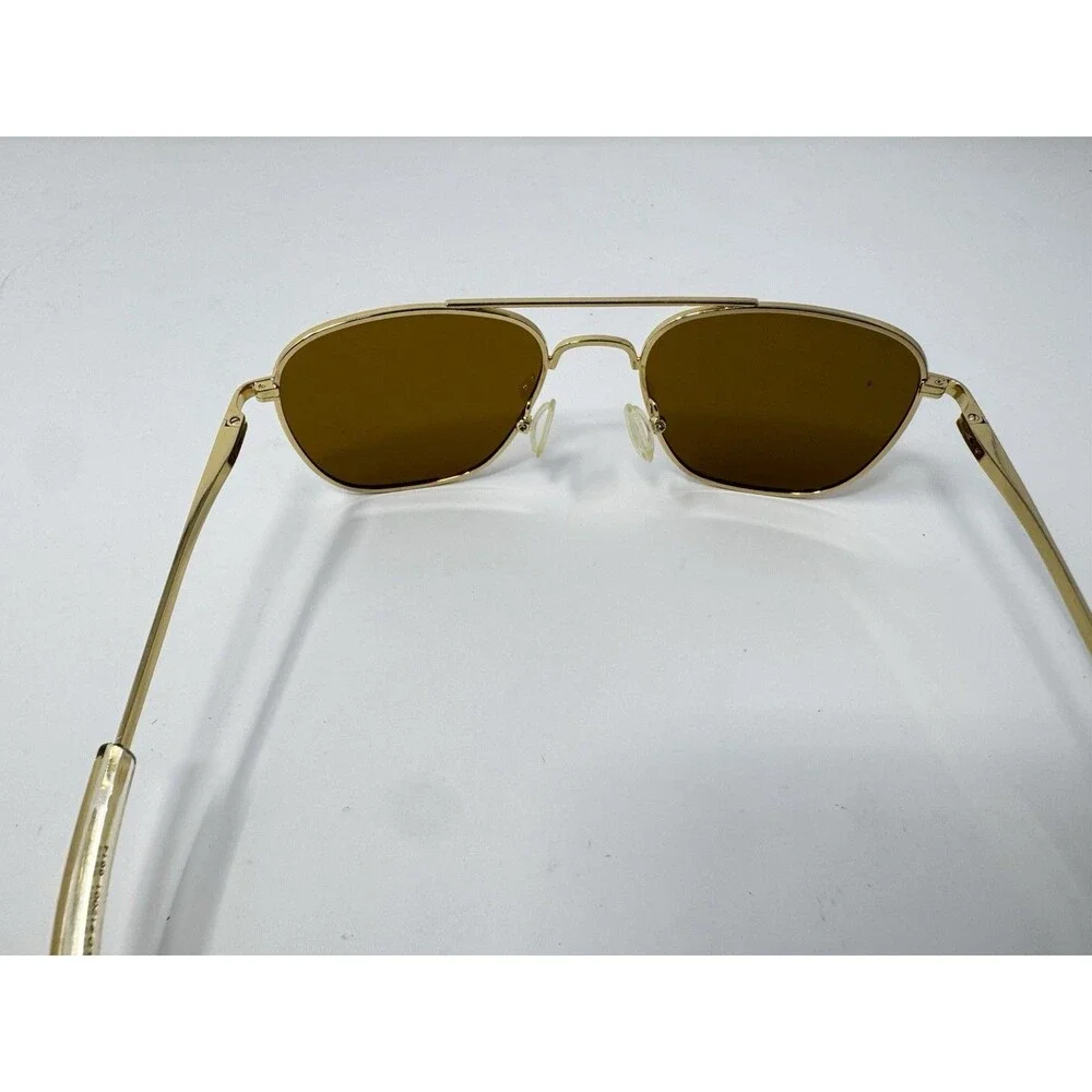 Eagle Eyes Freedom Sunglasses Gold Metal Frame Yellow Lens 50-18-140 Vintage